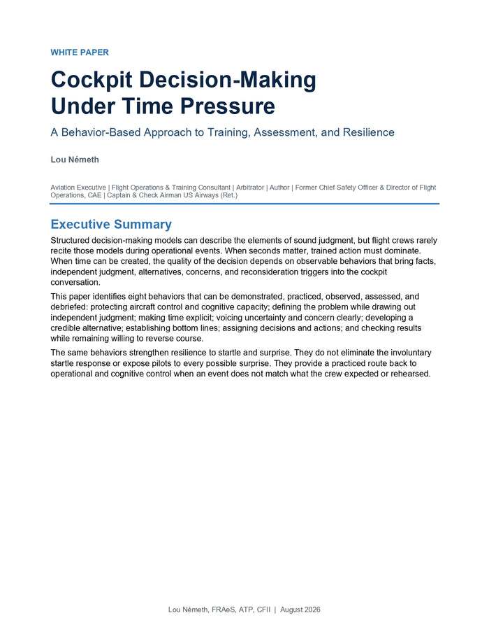 Cockpit Decision-Making Under Time Pressure